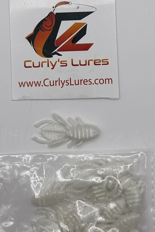 1.25” Pearl White Curly Creature