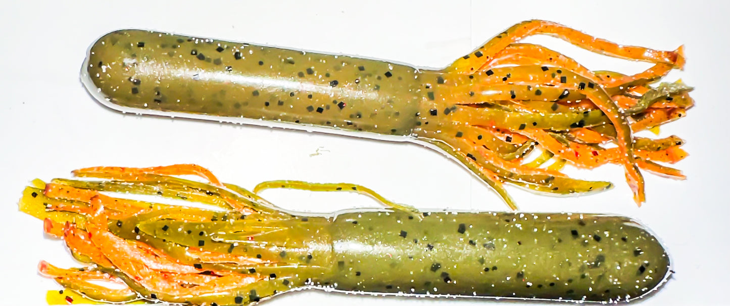 3.5” hand dipped and layered tube baits 5pk
