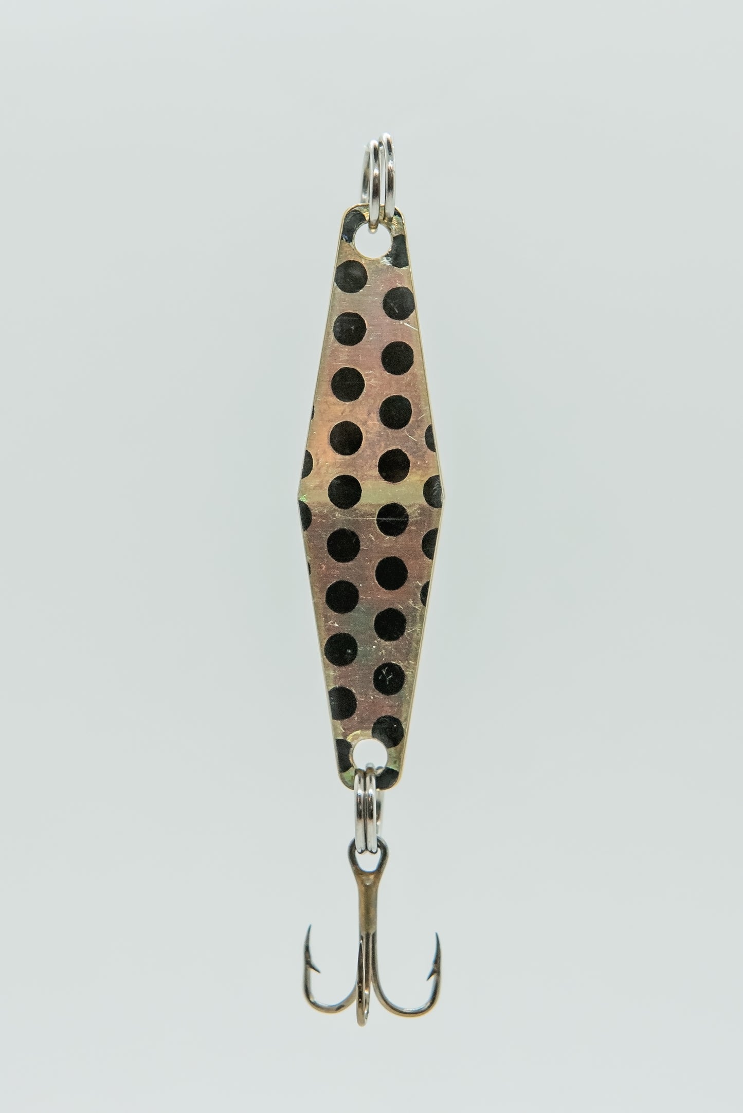 brass black dot - curly's fishing lures