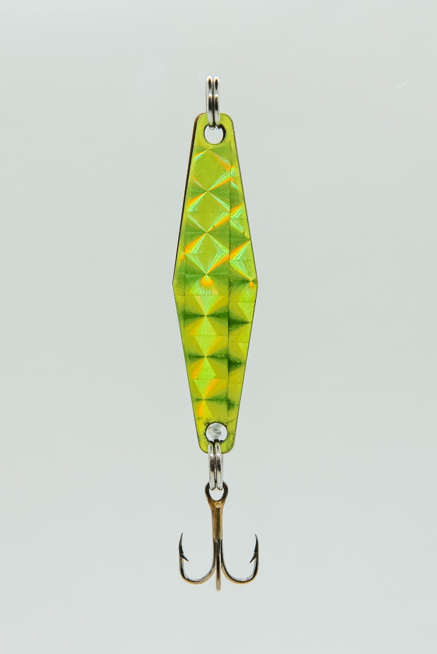 chartreuse silver - curly's fishing lures