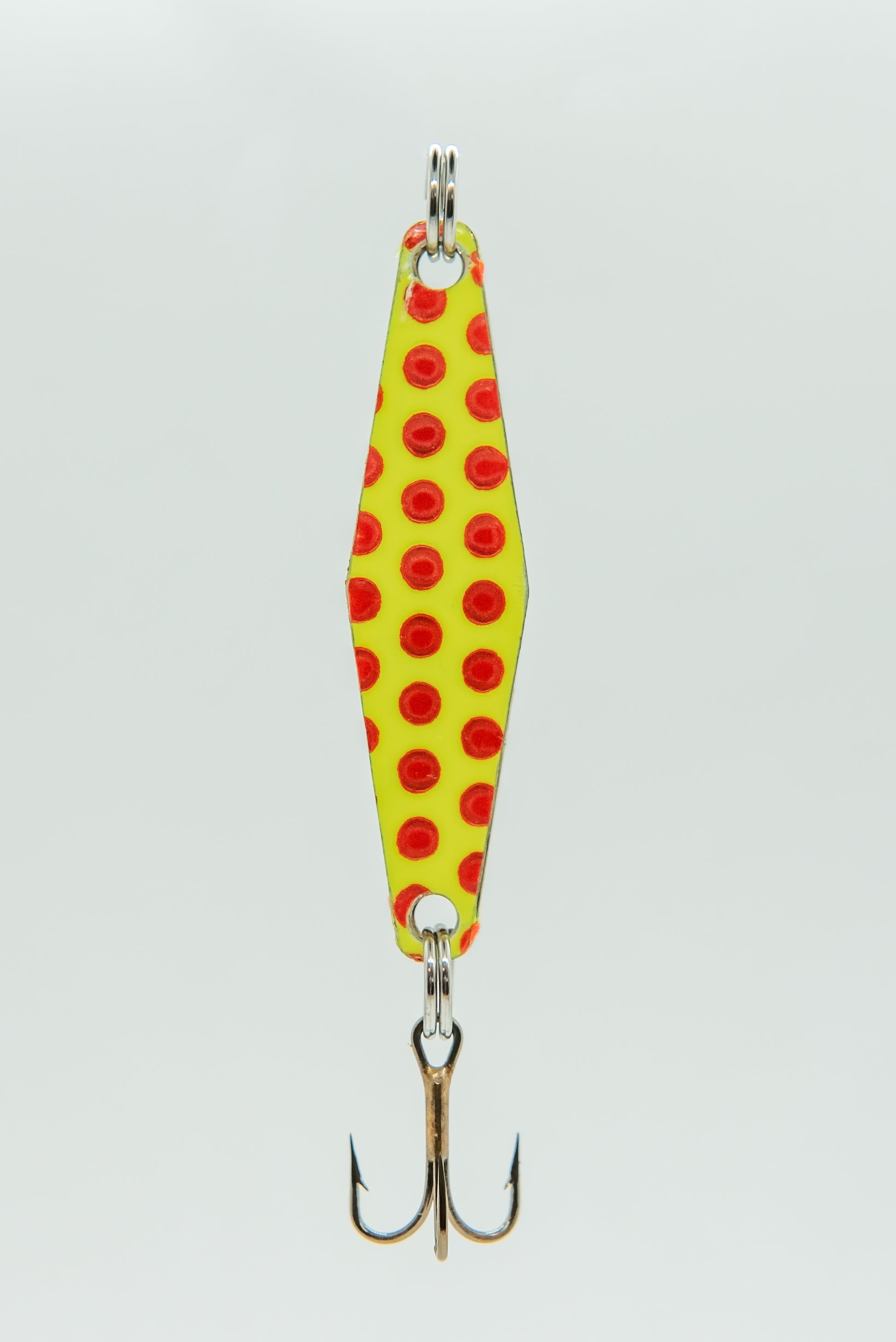 Yellow Red Dot - Curly's Fishing Lures
