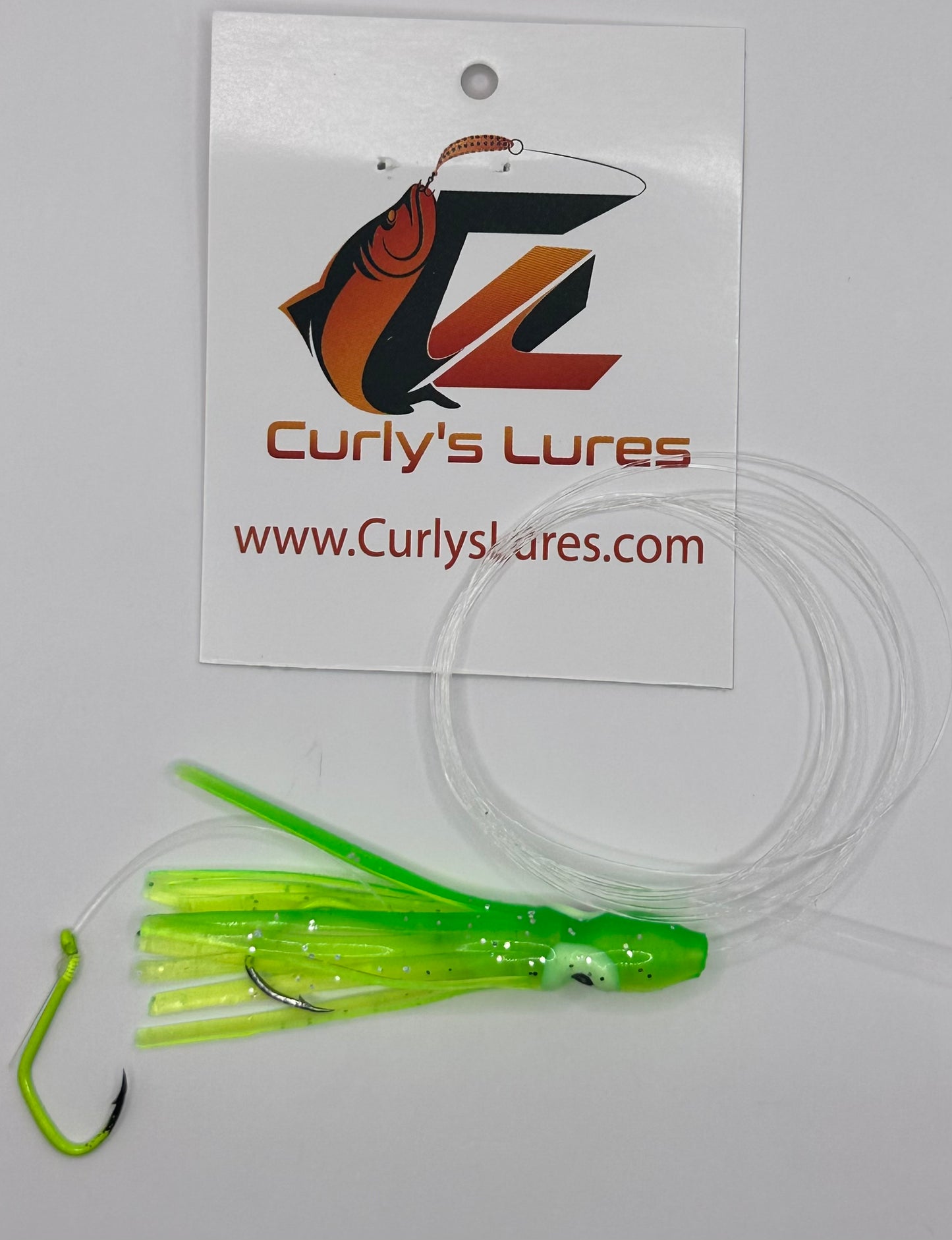 2” green chartreuse max squidy mini