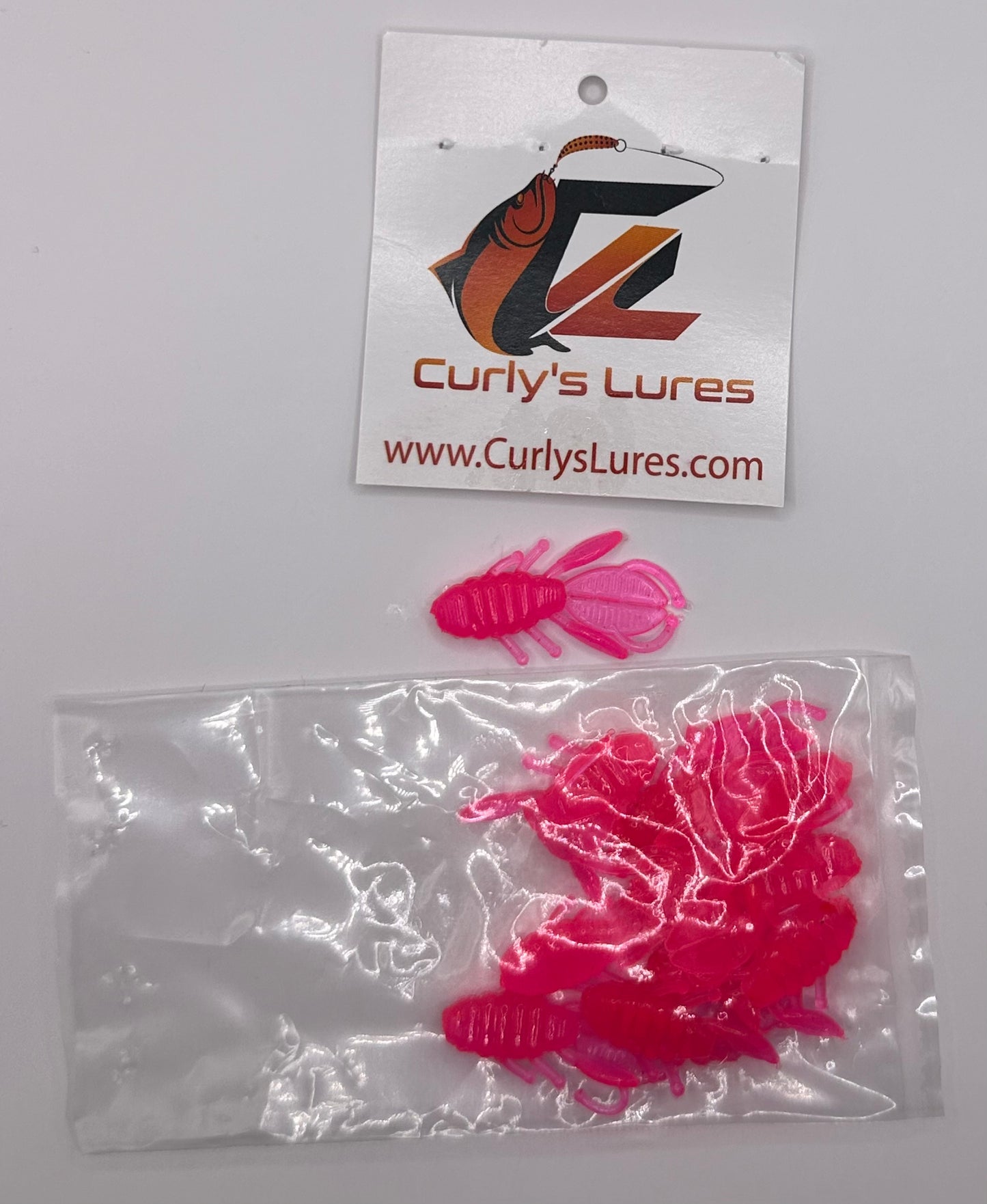 1.25” pink curly creature