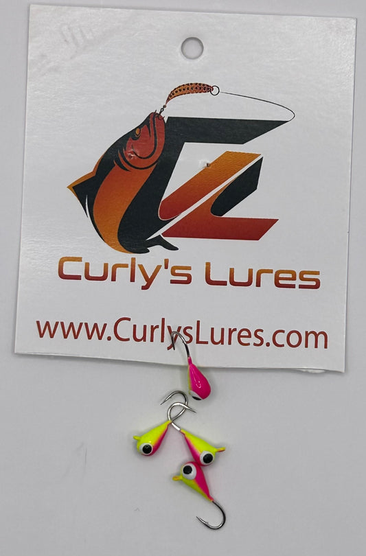 1/64 Pink Chartreuse Tungsten Jig