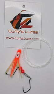 1.5” Orange Chartreuse Curly’s Squidy Micro